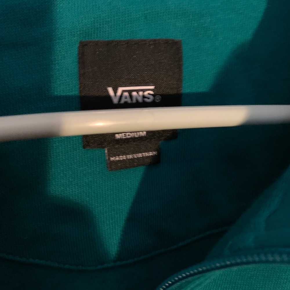 NWT Vans Quarter Zip Teal Sweatshirt - Picture 4 of 5